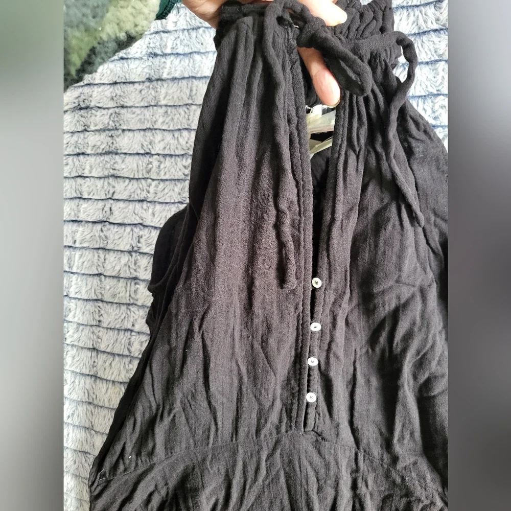 Nwt‎ Elan High Neck Black Trapeze Cover Up Dress Size Large